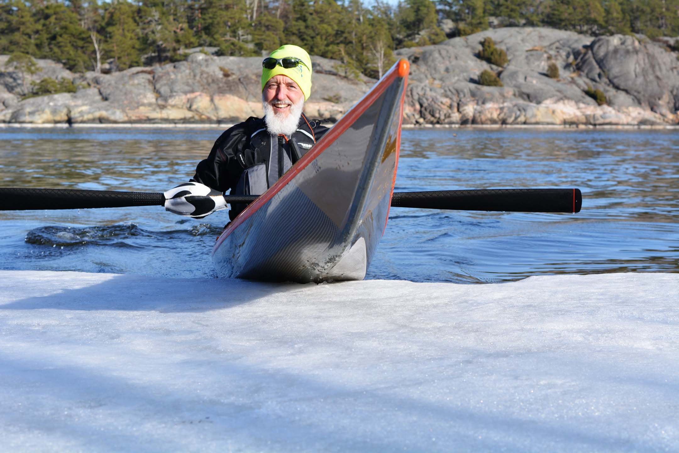 Tibor landing on ice