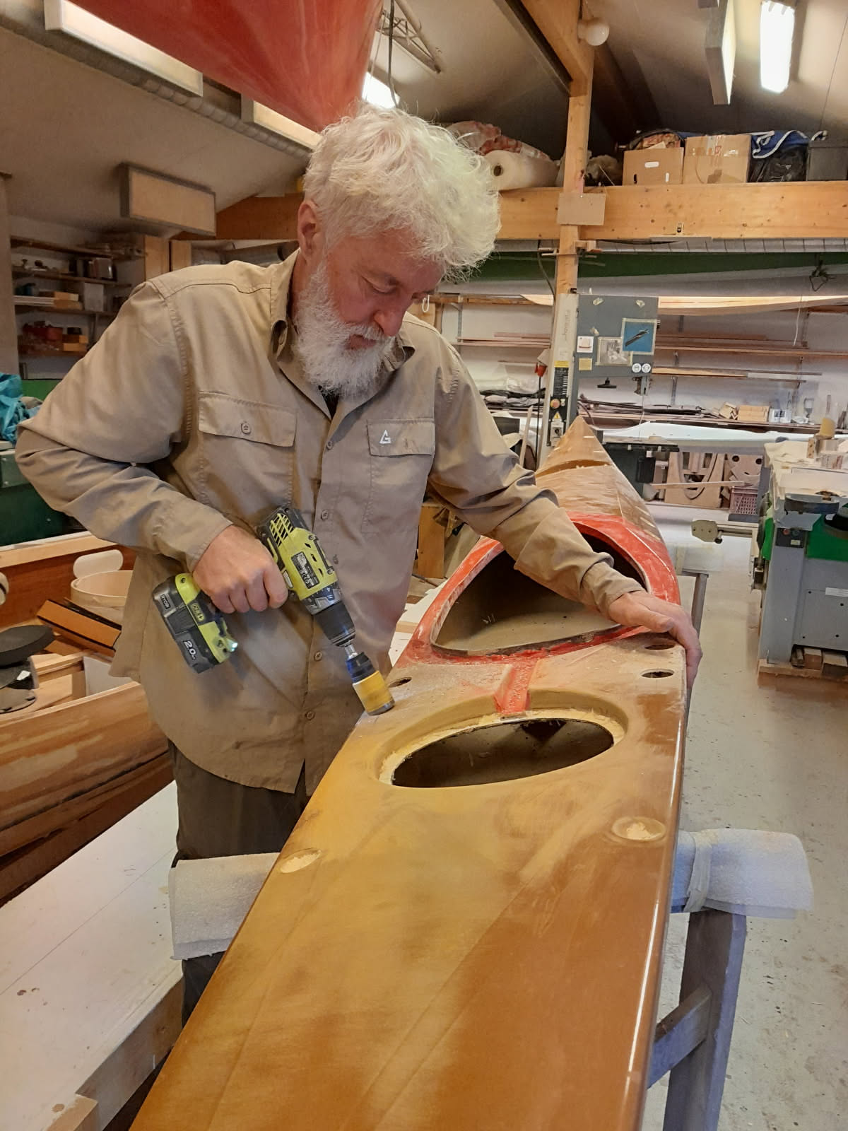Sanding the Naja prototype